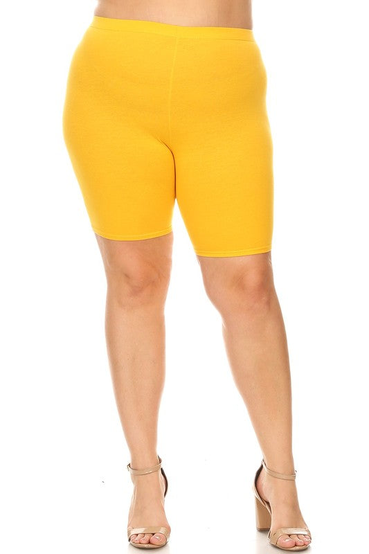 CurvyRide: Plus-Size HighFlyer Biker Shorts